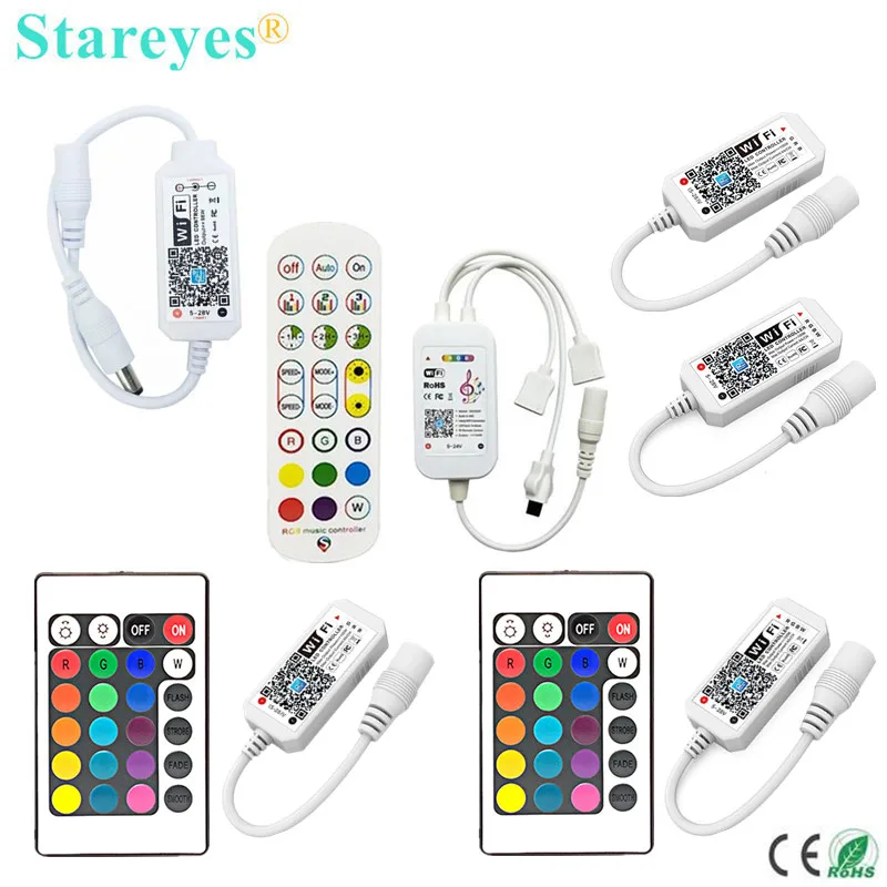 1 Pc WiFi Wireless Magic Home Remote Controller Dimmer DC5V 12V 24V Single color RGB RGBW Remote Alex Tuya Control For LED Strip