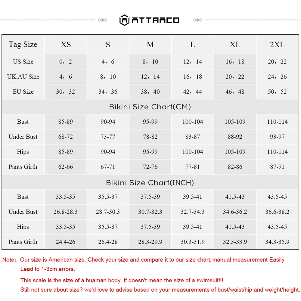 Attraco-섹시한 비키니 세트 여성용, 홀터 수영복 끈 밴드 수영복 비치웨어