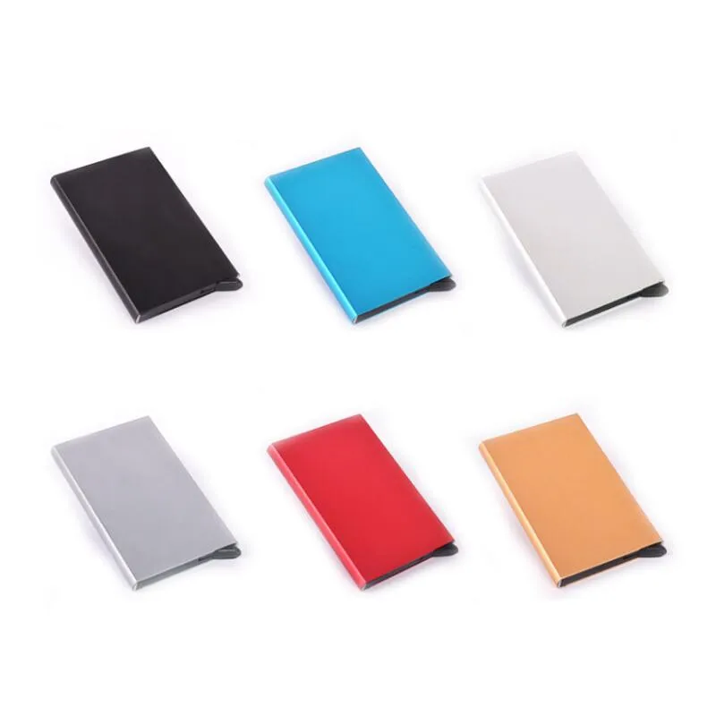 Credit Card Holder Men Slim Anti Protect Travel ID Cardholder Women Rfid Wallet Metal Case Porte Carte