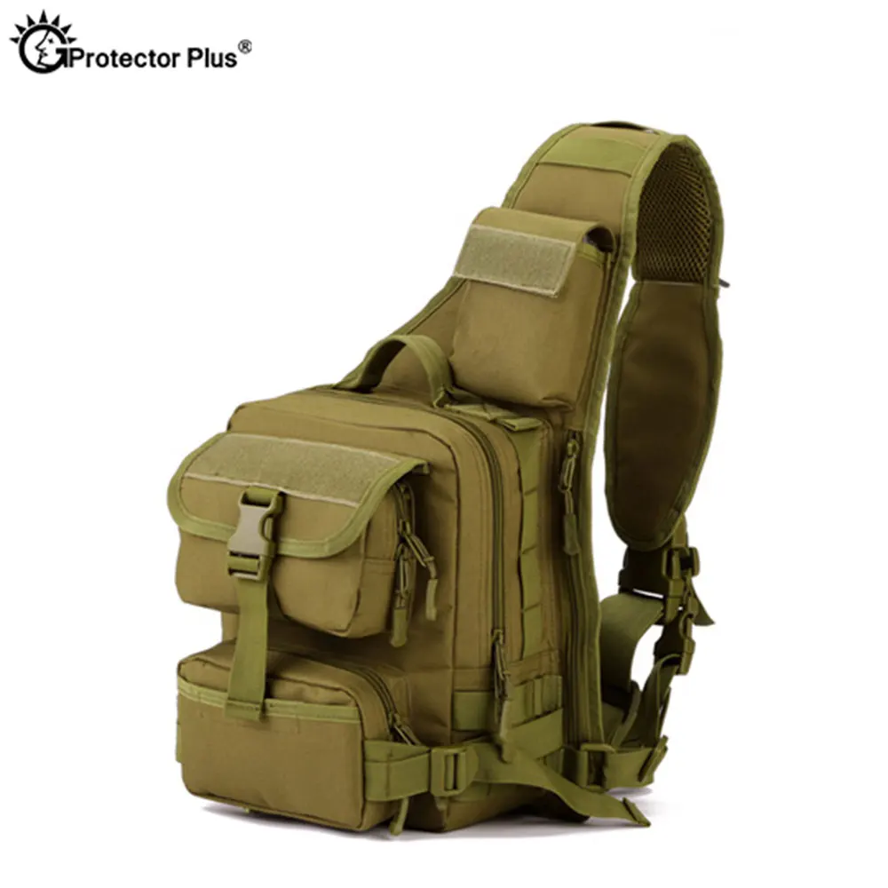 PROTECTOR PLUS Shoulder Bag 10 Inches Tablet Tactical Backpack Fishing Camping Crossbody Molle System Sling Travel Bag