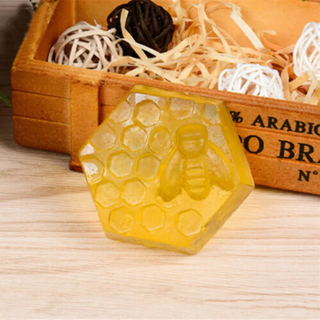 Honey Comb Honey Mold Silicone Cake Pan Comb Bees Soap Mould 19 Cell Beeswax Ice Jelly DIY Cake Bakeware Decoration