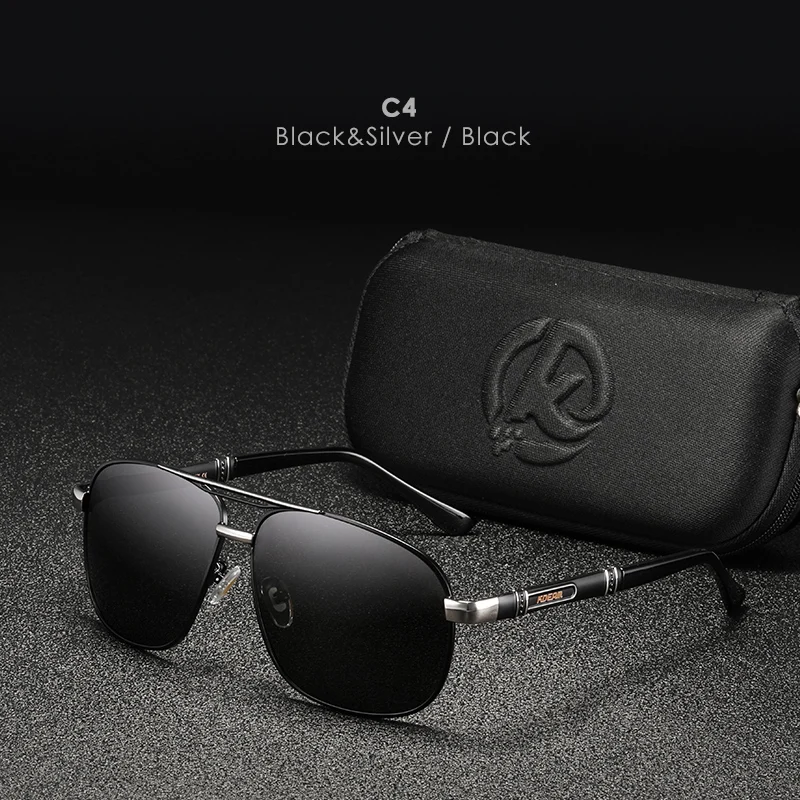 KDEAM Luxury Aluminum And Magnesium Men\'s Sunglasses Square Polarized Glasses Outdoor Goggles UV400 Customized Your Own Logo