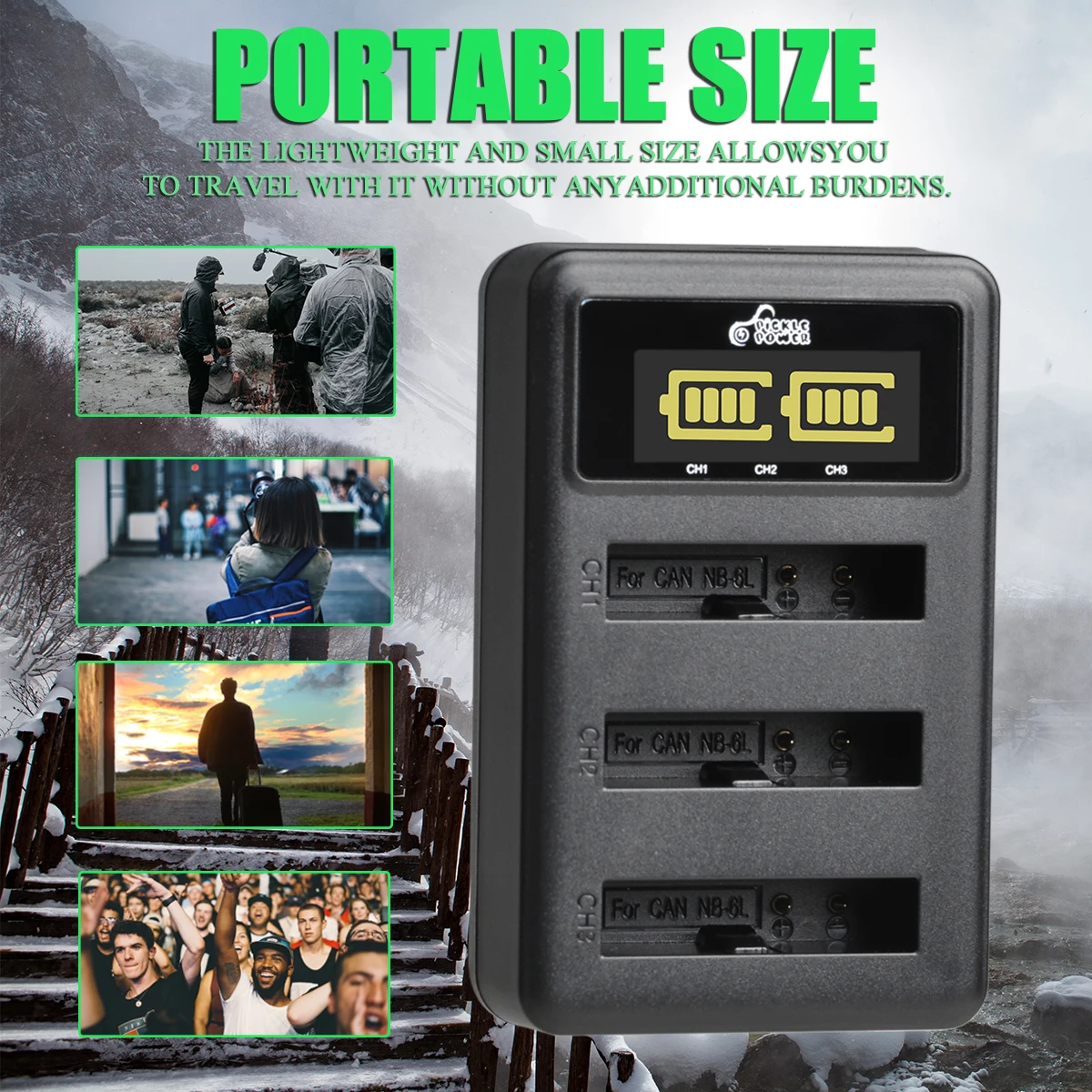 1300mAh NB-6L NB-6LH بطارية 3-port LED شاحن لكانون PowerShot D10 D20 D30 S95 SX260 SX280 SX540 SX700 SX710 HS كاميرا