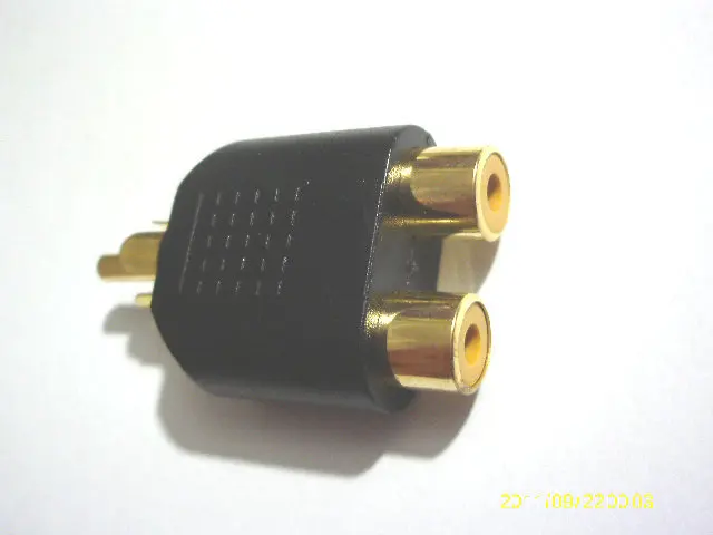 Imagem -06 - Adaptador de Áudio y Rca Banhado a Ouro 100 Peças Plugue Macho para Fêmeas Novas