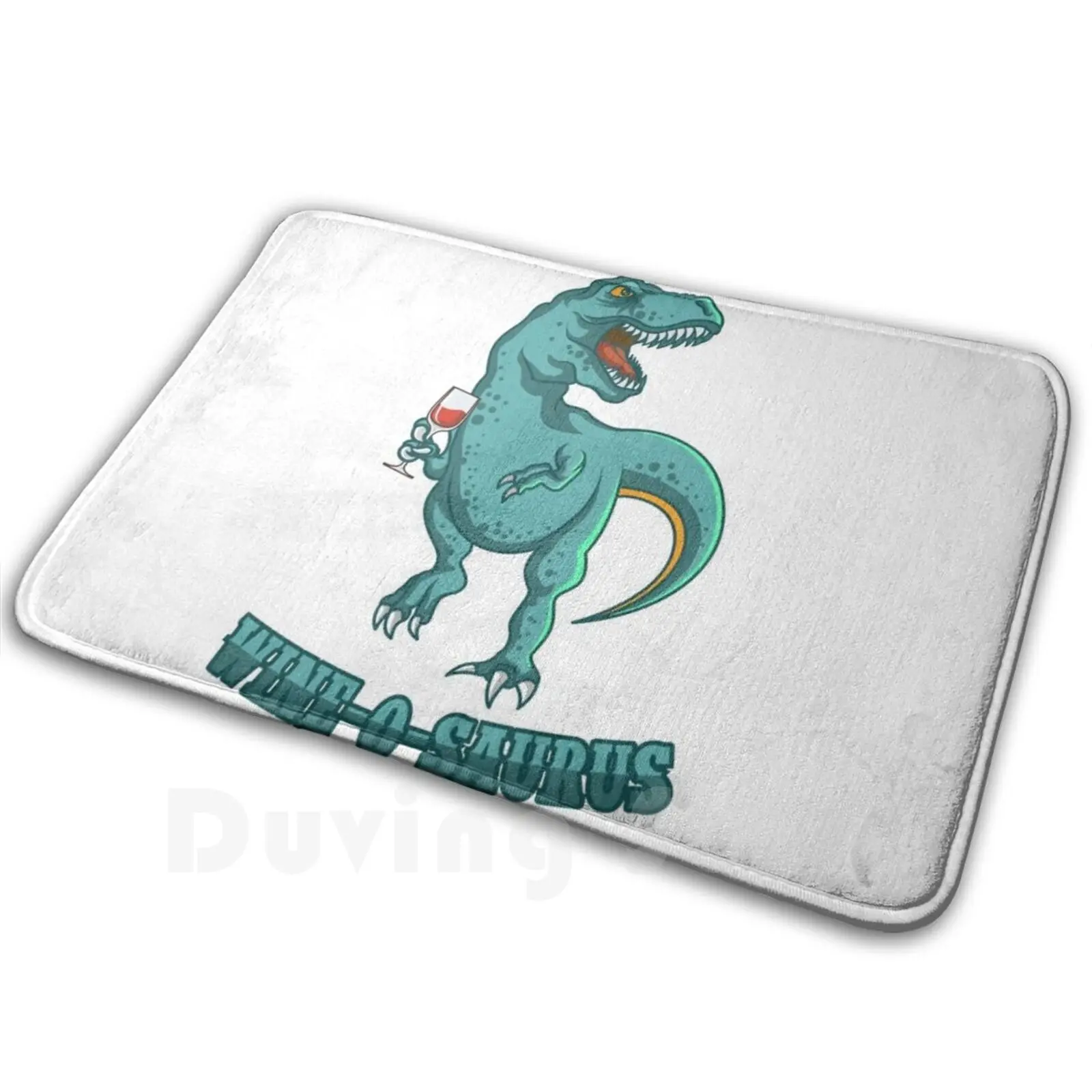 Wine Lover Dino Wine Drinker Gift Connoisseur Mat Rug Carpet Anti-Slip Floor Mats Bedroom Dino Wine Lover Wine Drinker Sommelier