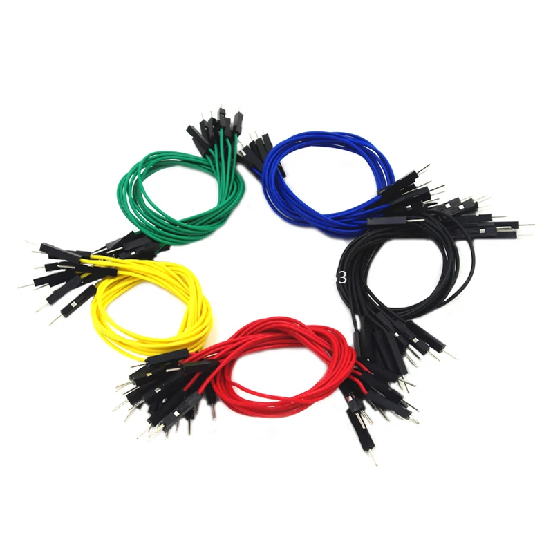 50pcs DIY Electronic Kit Breadboard Dupont Cable For Arduino 20cm 2.54mm Line Male Female Dupont Jumper Wire Cable 1P Connector