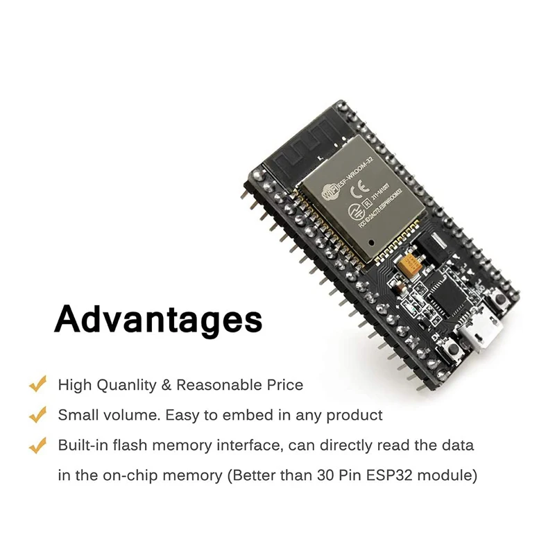 Board 2.4 GHz Dual Core WLAN WiFi And Bluetooth 2-in-1 Micro Controller ESP-32 Chip CP2102 for ESP32 for Arduino