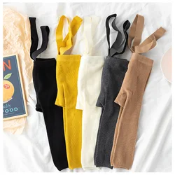 Infant Baby Girl Boy Suspender Leggings High Waist High Elasticity Solid Simple Style Spring Clothing Accessories Stockings 1-2Y