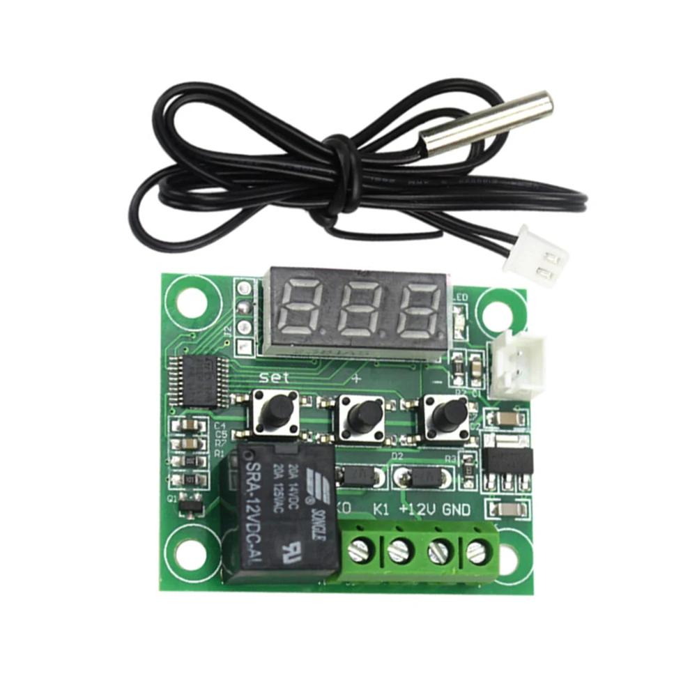 1Pcs XH-W1209 Thermostat DC12V Mini Regulator Digital Temperature Controller For Incubator Temp Control Switch Plate Red light