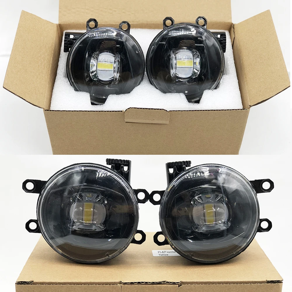 2 X Fog Light 30W 8000LM Car LED Fog Lamp White Yellow 12V For Toyota Corolla Fortuner Hilux Yaris Matrix Aygo Verso IQ Estima