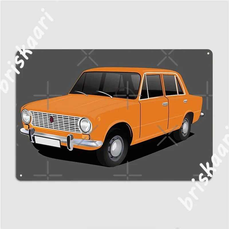 Vaz-2101 Lada 1200 Orange Metal Signs Club Party Cinema Customize Wall Decor Tin sign Posters