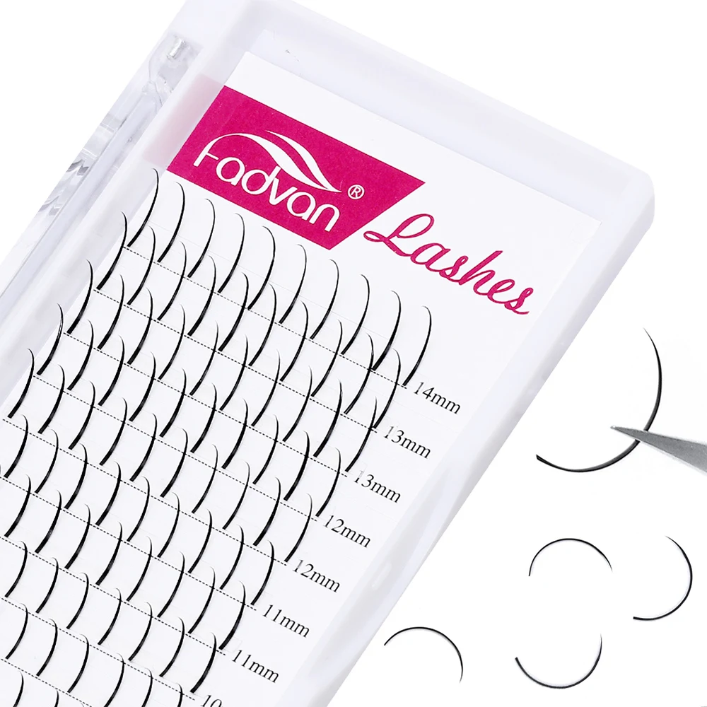 Fadvan Spikes Lashes Individual Wispy A Shape Premade Fans Eyelash Extension Self-Grafting Makeup False Eyelashes Mixed 15-20mm