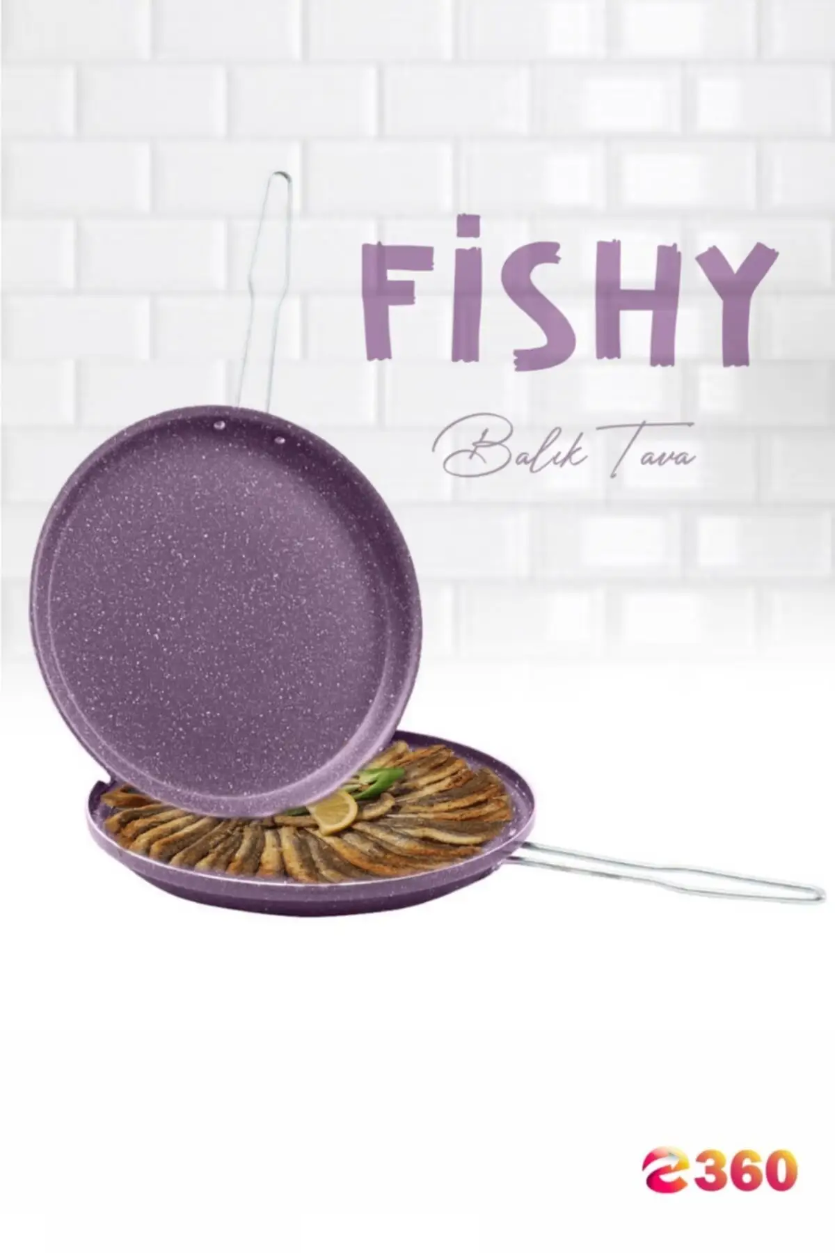 Assos Granite Veneer Double Sided Fish Pan Purple 32 Cm Type: Fish Pan Pancake Pan, Huevos Rancheros Pan