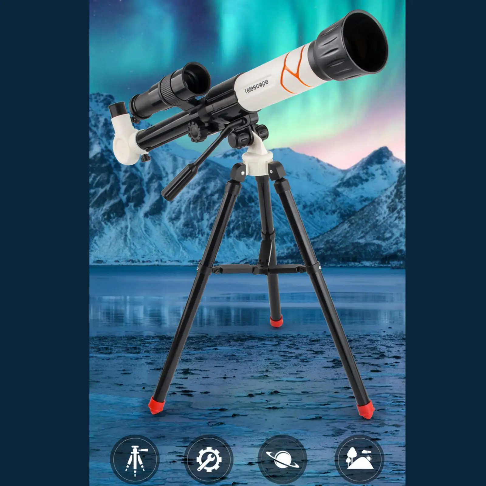 Professional Astronomical Telescope Monocular 150X Refractive Space Telescope Outdoor Travel Portable with Tripod