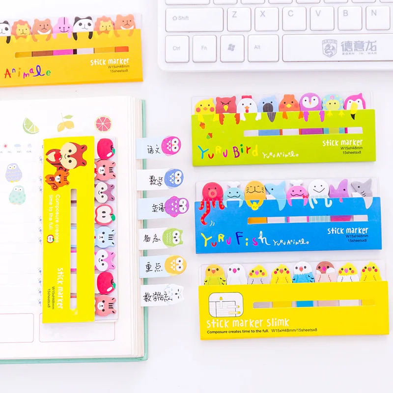 

Lovely Kawaii Cartoon Animals Panda Cat Owl Memo Pad Sticky Notes Memo Notebook Stationery School Supplies Note Paper Stickers