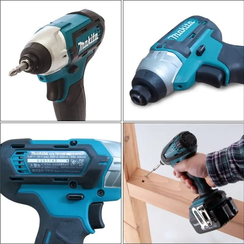 Imagem -02 - Makita Cxt Li-ion Cordless Impact Diver Td110d Td110dsme Td110dwye 10.8v Bateria e Carregador