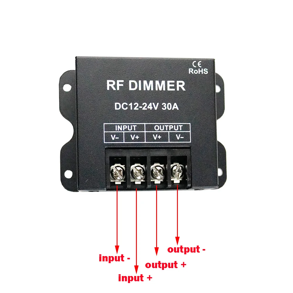 30A LED Dimmer Controller DC12-24V 3Key With RF Wireless Remote For 3528 5050 Single Color LED Strip Light