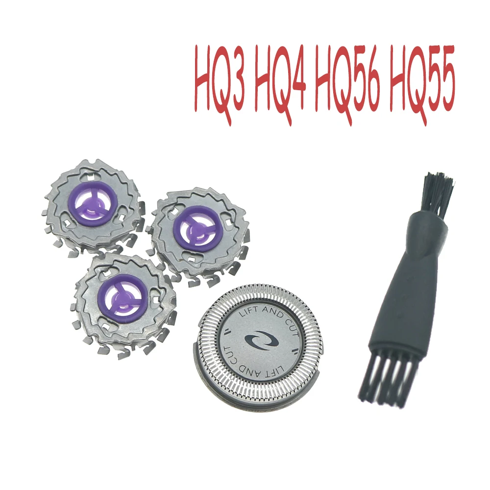 Philips-cabeça de barbear para substituição, 3 peças, norelco, hq3, hq56, hq55, hq44, hq4, hq8, hq64, hq54, hq300, hq6, hq, hp, rq32
