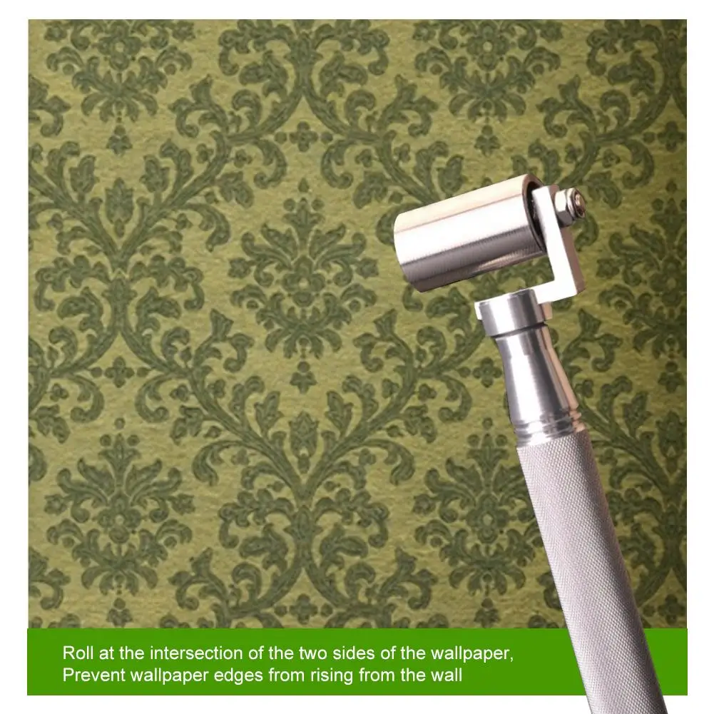 Imagem -05 - Metal Flat Pressure Roller Wallpaper Edge Seam Roller Aço Inoxidável Smoothing Tool 40 mm