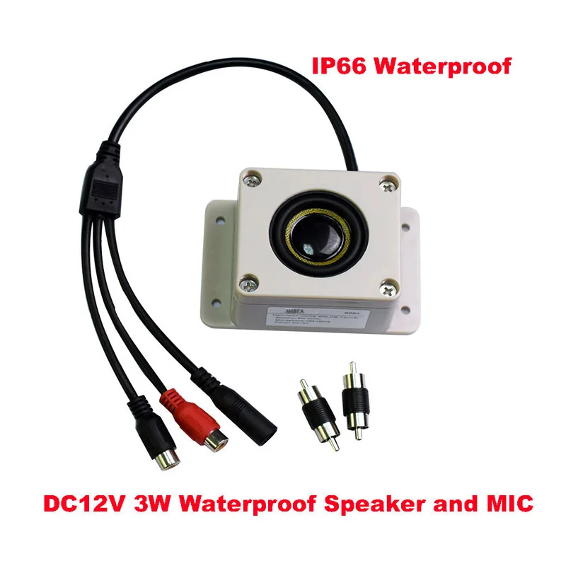 Waterproof microphone for Dahua Hikvision camera WZA-S804 full-frequency speaker