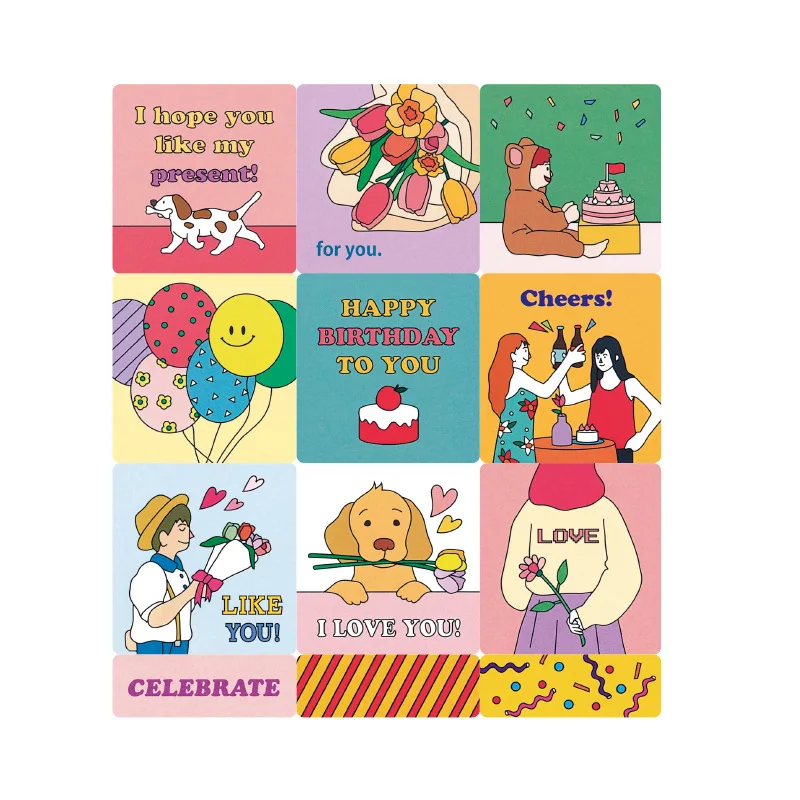 ​Cartoon Animation Animals Cute Stickers PVC Creative Paster Notebook Mobile Phone Stationery Children Funny Decorative Sticker