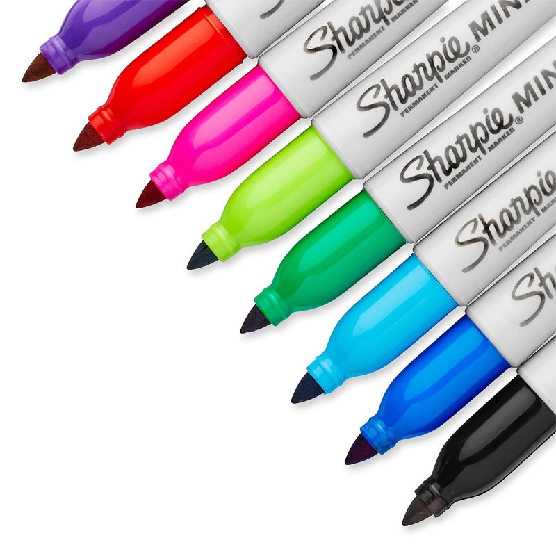 5 Sharpie Marker Pens 35113 Golf Bag Mini Label, with hook, ink color black, 8 pen colors to choose from