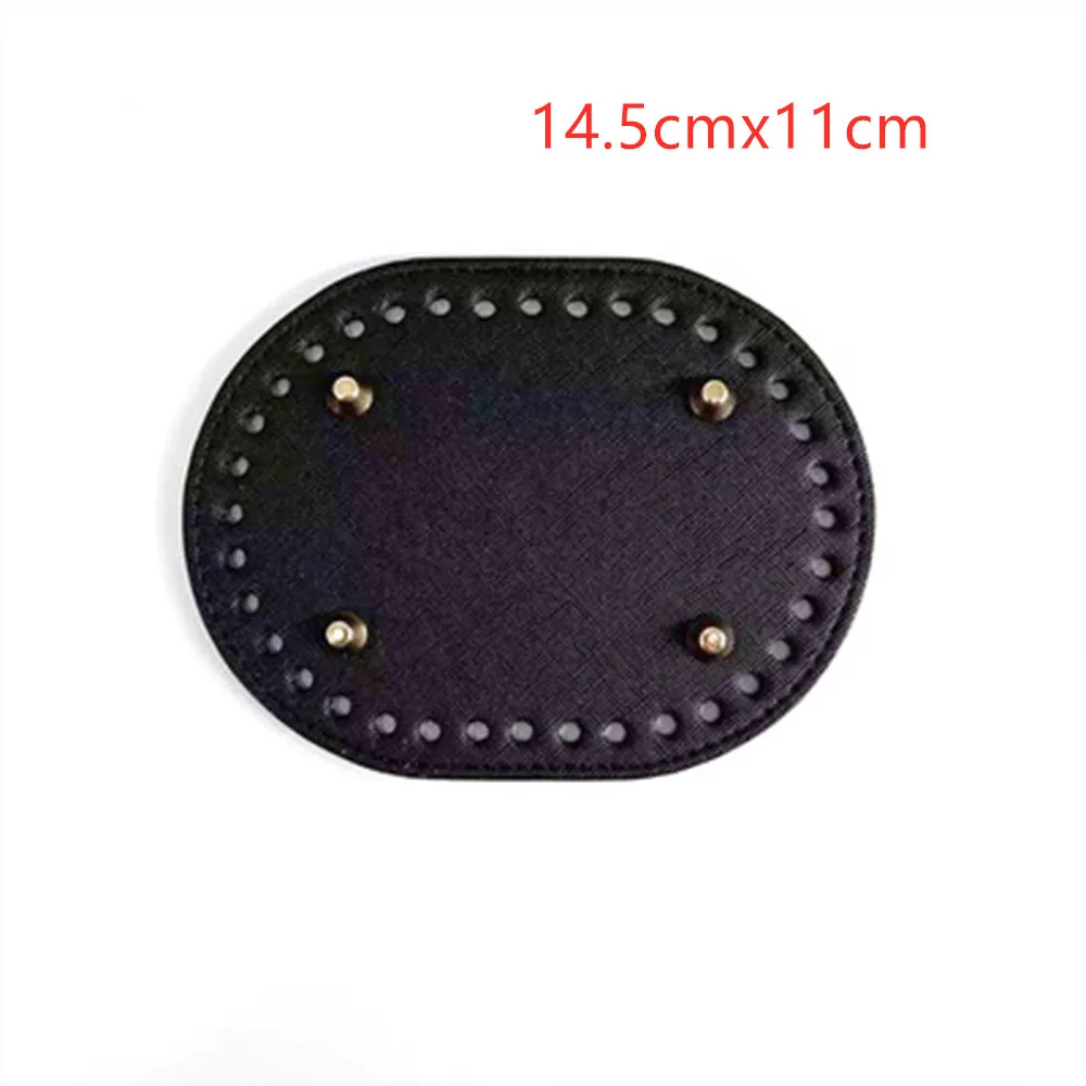 Mới 14.5*11Cm Diy Đính Tay Túi Phần Cứng Accessor Chéo Pu Hình Bầu Dục Đáy Túi Nữ Túi phụ Kiện Cho Túi Xách