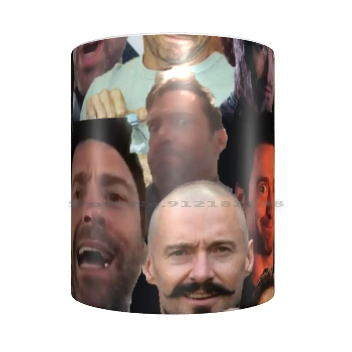 Hugh Jackman\'s Many Faces Ceramic Mugs Coffee Cups Milk Tea Mug Hugh Jackman Hugh Hackman Collage Tumblr Collage Creative