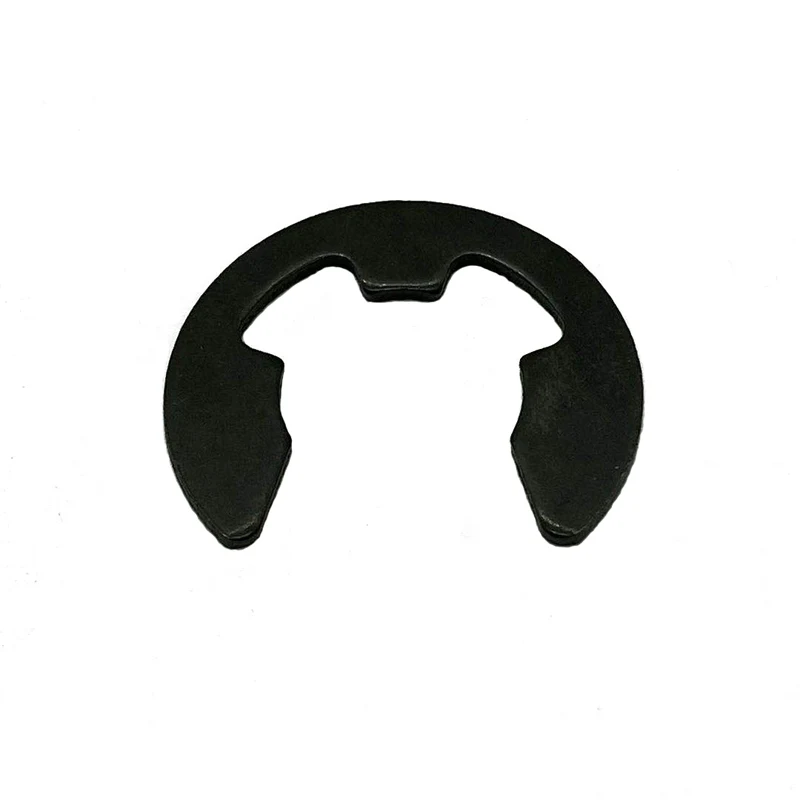 10/50/100 M1.2 M1.5 M2 M3 M3.5 M4 M5 M6 M7 M8 M10 - M24 Black 65mn Steel E Clip Circlip Retaining Ring Washer for Shaft Fastener