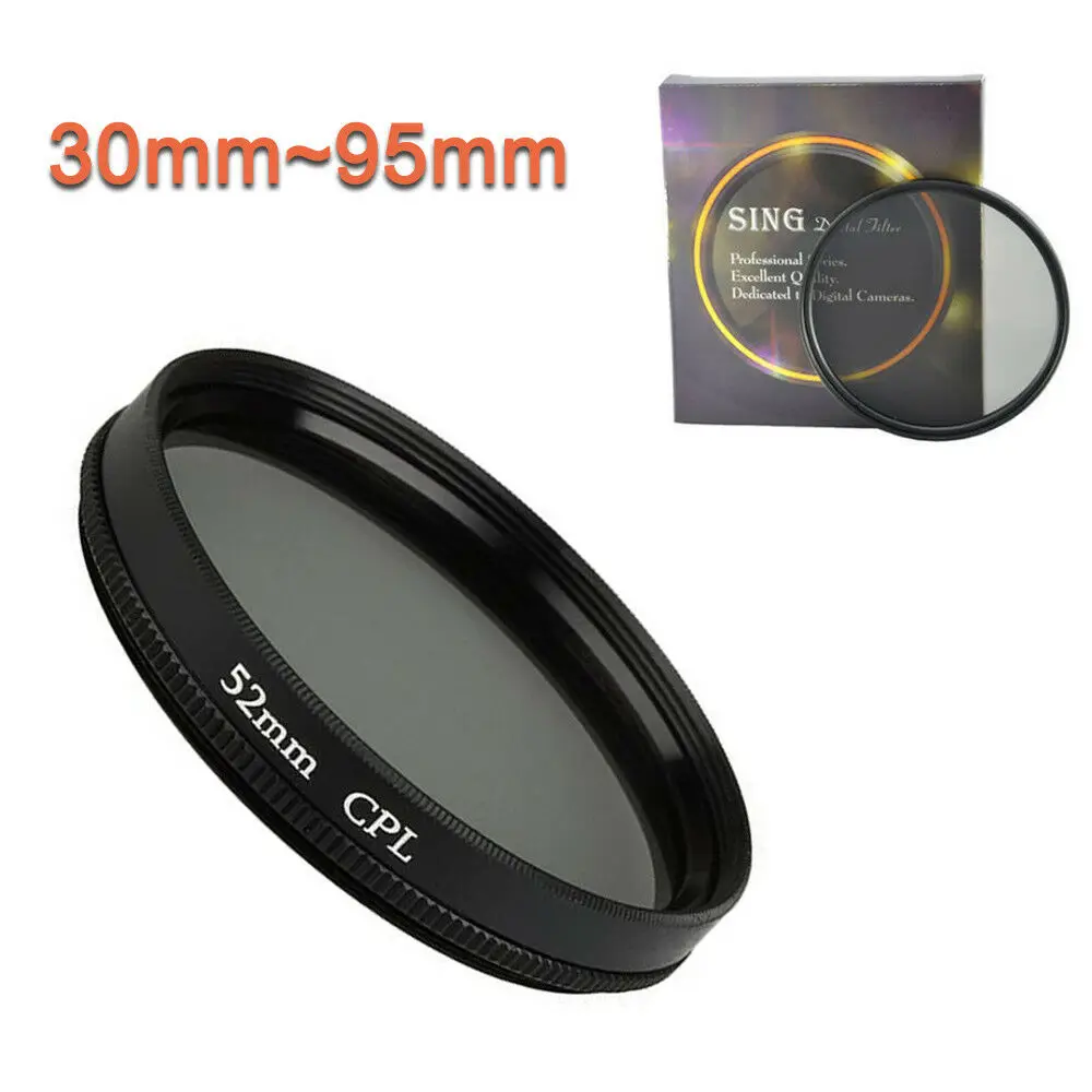 30 37 43 46 49 55 58 62 67 72 77 82mm CPL Camera Circular Polarizing Lens Filter for Nikon Canon DSLR Camera lens