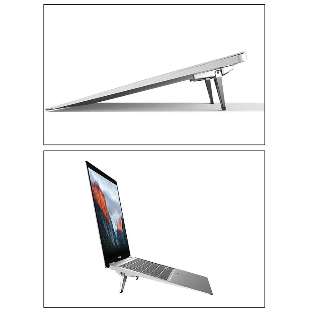 Foldable Laptop Stand Portable Non-slip Zinc Alloy Desktop Notebook Tablet Bracket For Macbook Pro Air IPad Pro DELL HPHuawei