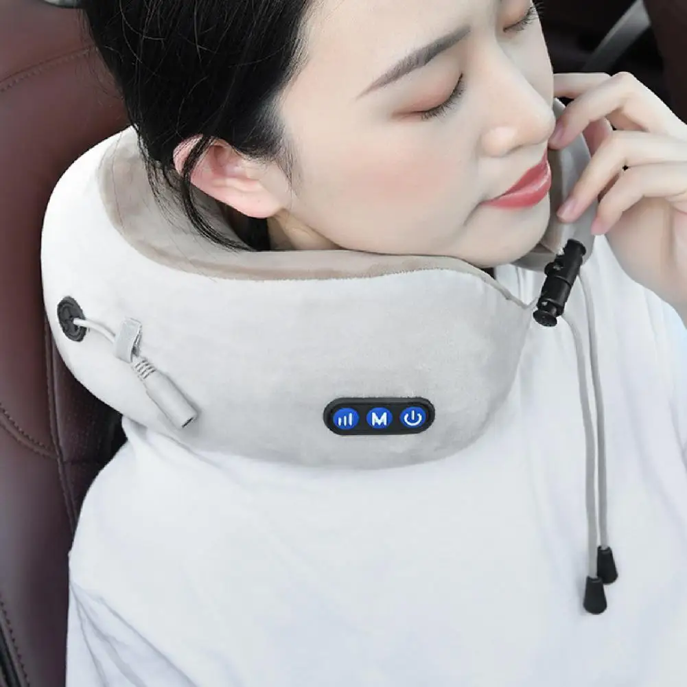 Multifunctional U-shaped pillow massage pillow Electric Neck Massager Portable Shoulder Cervical Massager Travel Home Car Relax