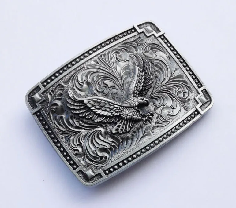 Western Cowboy Flying Eagle Belt Buckle SW-BY923 suitable for 4cm wideth snap on belt with continous stock