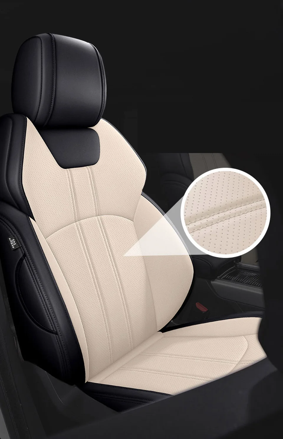 (Vorder- und Rücksitzbezüge) Leder-Autositzbezüge für Mazda CX5 2012 2013 2014 2015 2016 2017 Zubehör – Detail 4