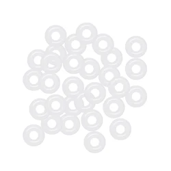 Uxcell 30Pc Witte Siliconen Ringpakking Siliconen O-Ringen 5Mm Od 2Mm Binnendiameter 1.5Mm Breedte Vmq Afdichting Pakking Voor Koffiemachine