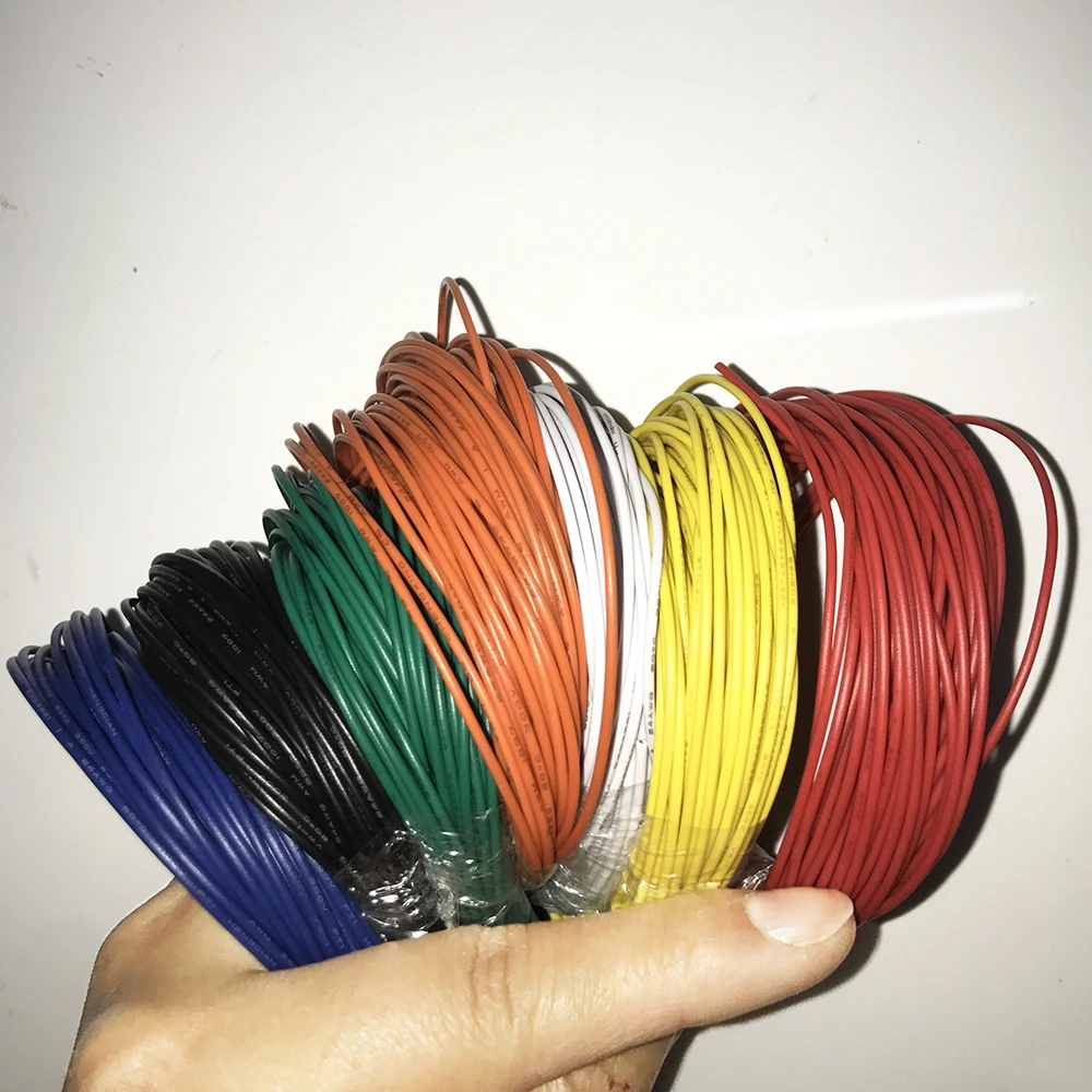 5 m UL1007 Wire 24awg PVC Electronic Cable UL Certification 0.2 sSquare 1.4MM DIY Home Repair Cable 7 Colors