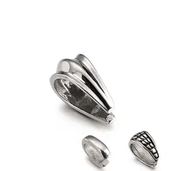 5pcs/lot Stainless Steel Pendant Pinch Bail Clasps Necklace Hooks Clips Connector For Jewelry Making Findings Accessories DIY