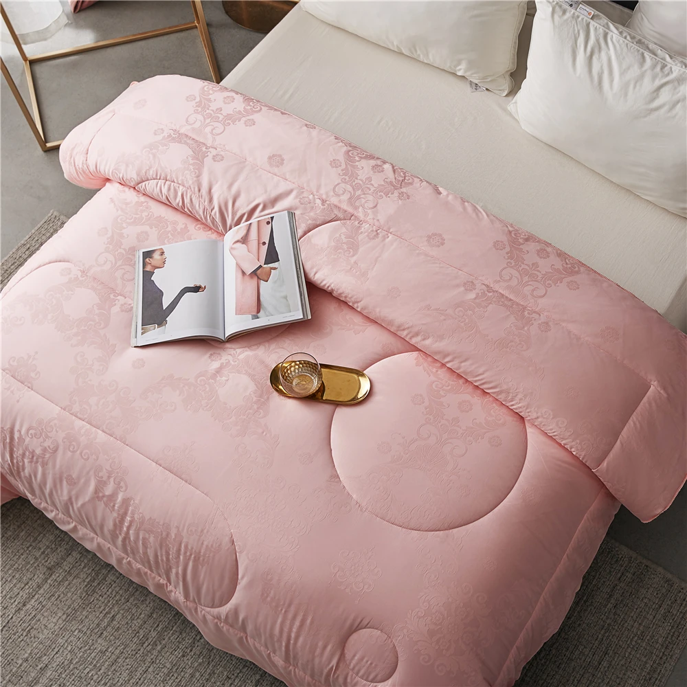 Linen Austrialia Ovis Aries Cashmere Wool Extra Weight 4.25kg Comforter Duvet Paisley Jacquard Deign White Or Pink Warm Winter