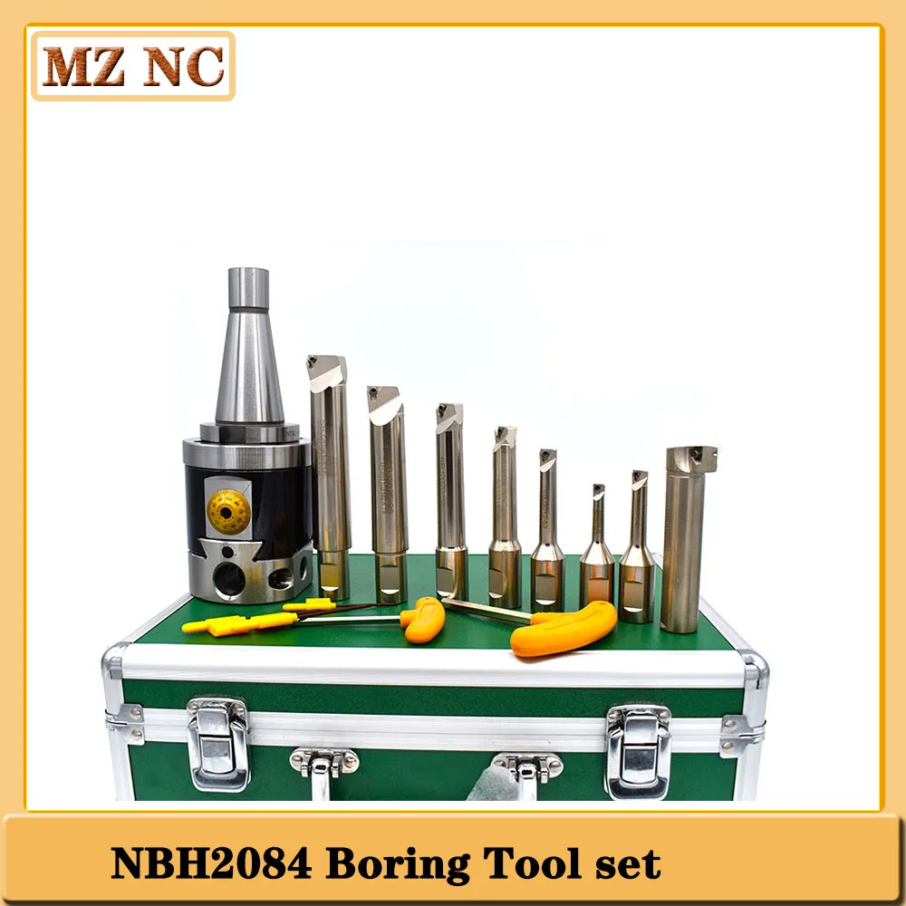 Precision NBH2084 8-280mm Boring Head System+BT40 M16 Holder +8pcs 20mm Boring Bar Boring range 8-280mm Boring Tool Set