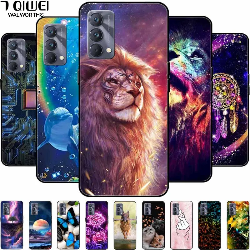 For Realme GT Master Edition Case Silicone Soft Painted Tiger Lion Phone Cover for Realme GT Master RMX3363 RMX3360 Funda Coque