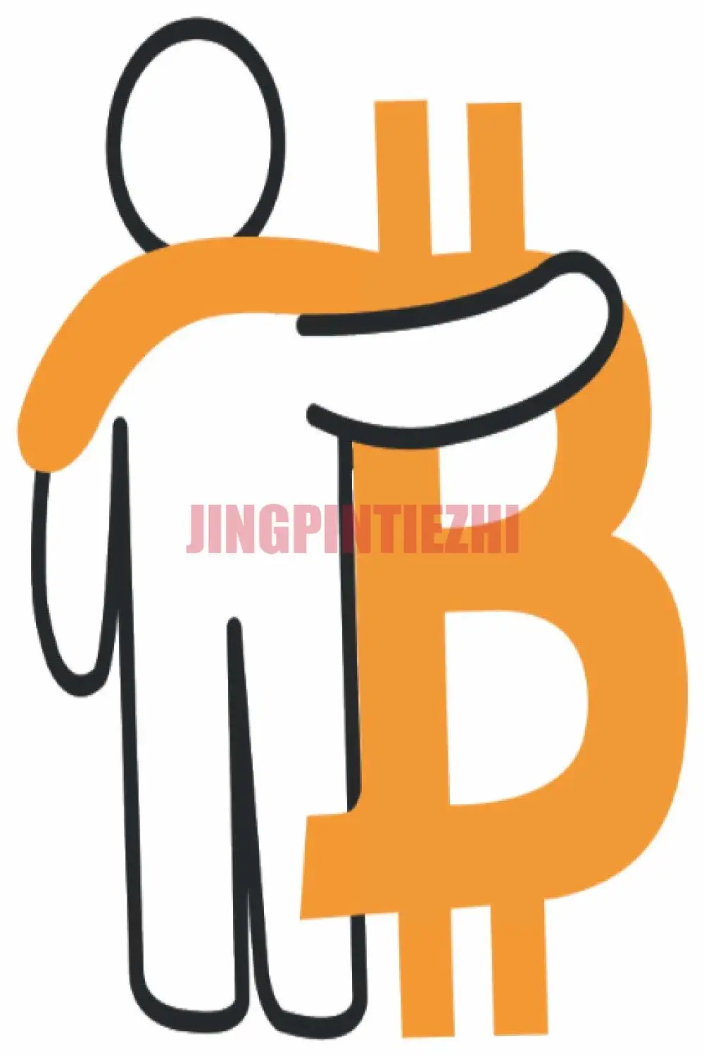 Car Stickers Vinyl Motorcycle Decal Decoration Laptop Stick Figure Bitcoin Friends Notebook I Crypto Bitcoins