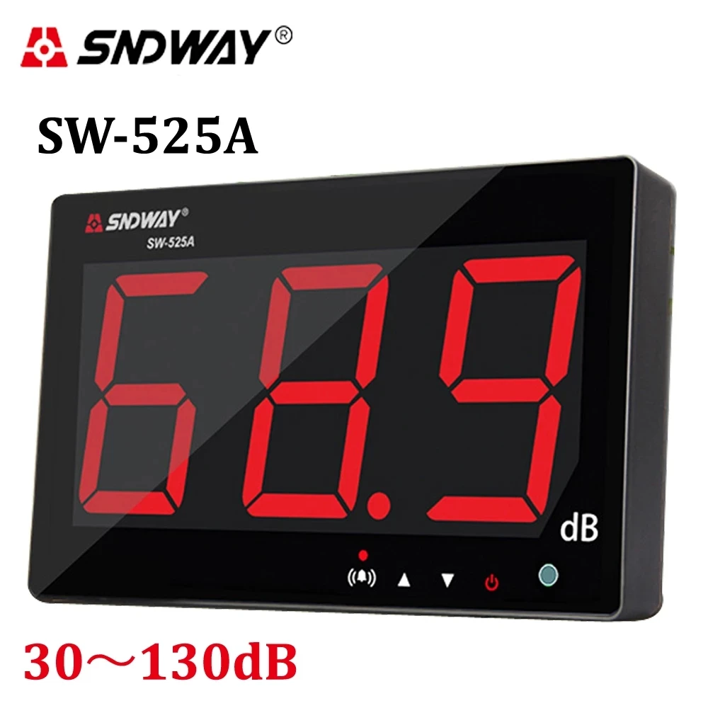 

Sndway Digital Sound level meter 30~130db large screen display Wall hanging type Decibel Meter hotel /Office /Library