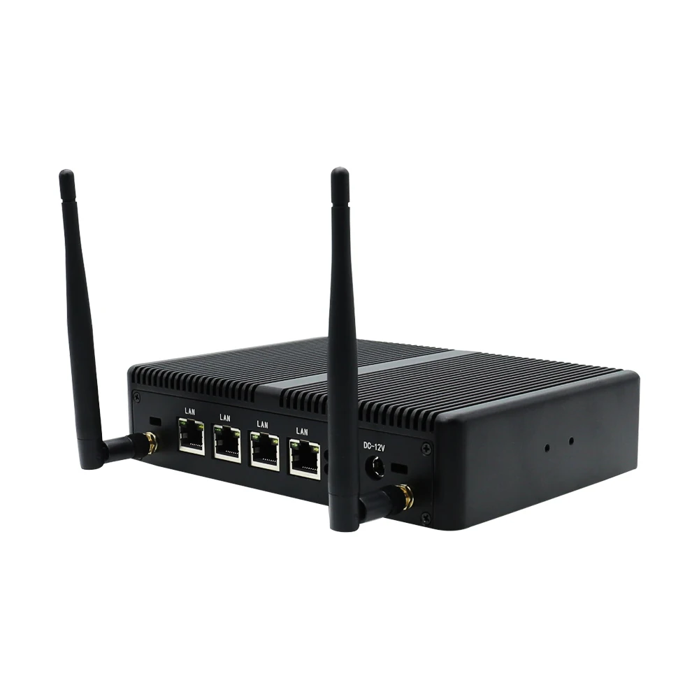 Eglobal lüfter loser pfsense mini pc mit intel celeron j1900 n5095 j4125 4lans mini router tv box 4k für vga hdmi 2,5g m.2ssd