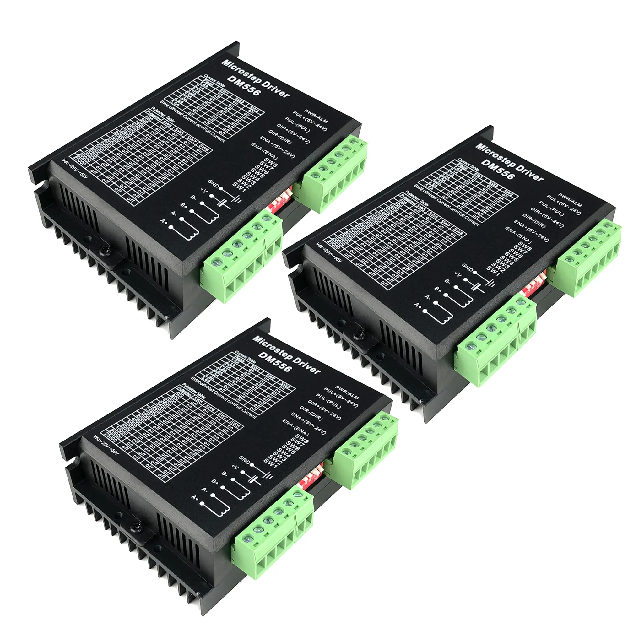 1/2/3PCS 2-Phase Digital Stepper Motor Driver DM556 DC20V-50V 1.0-5.6A Drive CNC Conroller For 42/57/86(NEMA17/23/34) CNC Router