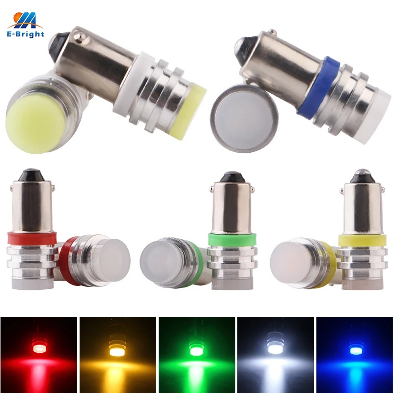 

10pcs BA9S LED Auto Bulbs t4w T11 LED License Plate Lamps Side Marker Lights 12146 1445 12V 24V 1W 64111 For Cars Trucks White