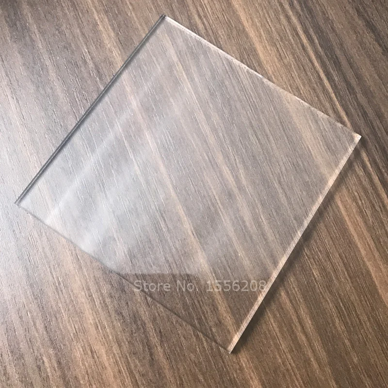 100x100mm Transparent Acrylic Square Plate Plexiglass Panel Clear Plastic Sign DIY Screen Board Thickness 2-10mm Thickness