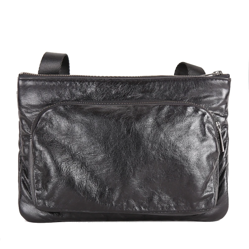 Imagem -04 - Bolsa Mensageiro Pequena de Couro Genuíno para Homens Bolsas Crossbody Casuais Pacote de Viagem de Ombro Cera de Óleo