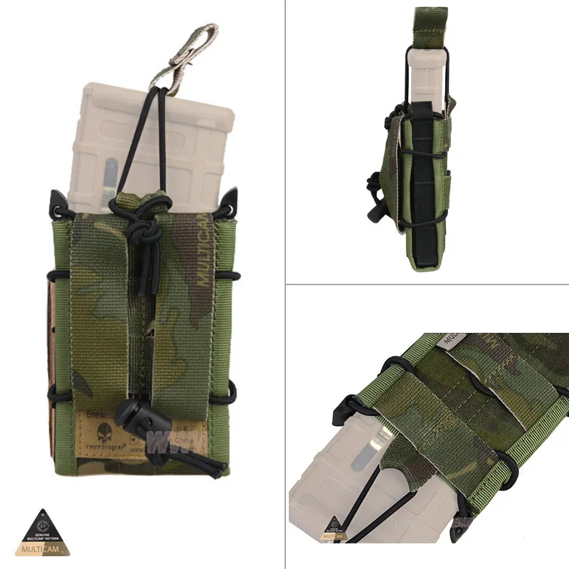 Emersongear Single Unit Rifle Magazine Pouch Utility MOLLE Mount Attachment For 5.56mm/7.62mm Mag