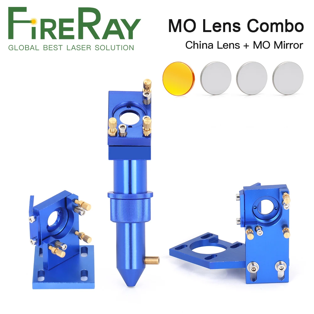 Fireray série k conjunto de cabeça laser co2 d12mm 18mm 20mm para 2030 4060 k40 máquina de gravação e corte a laser co2