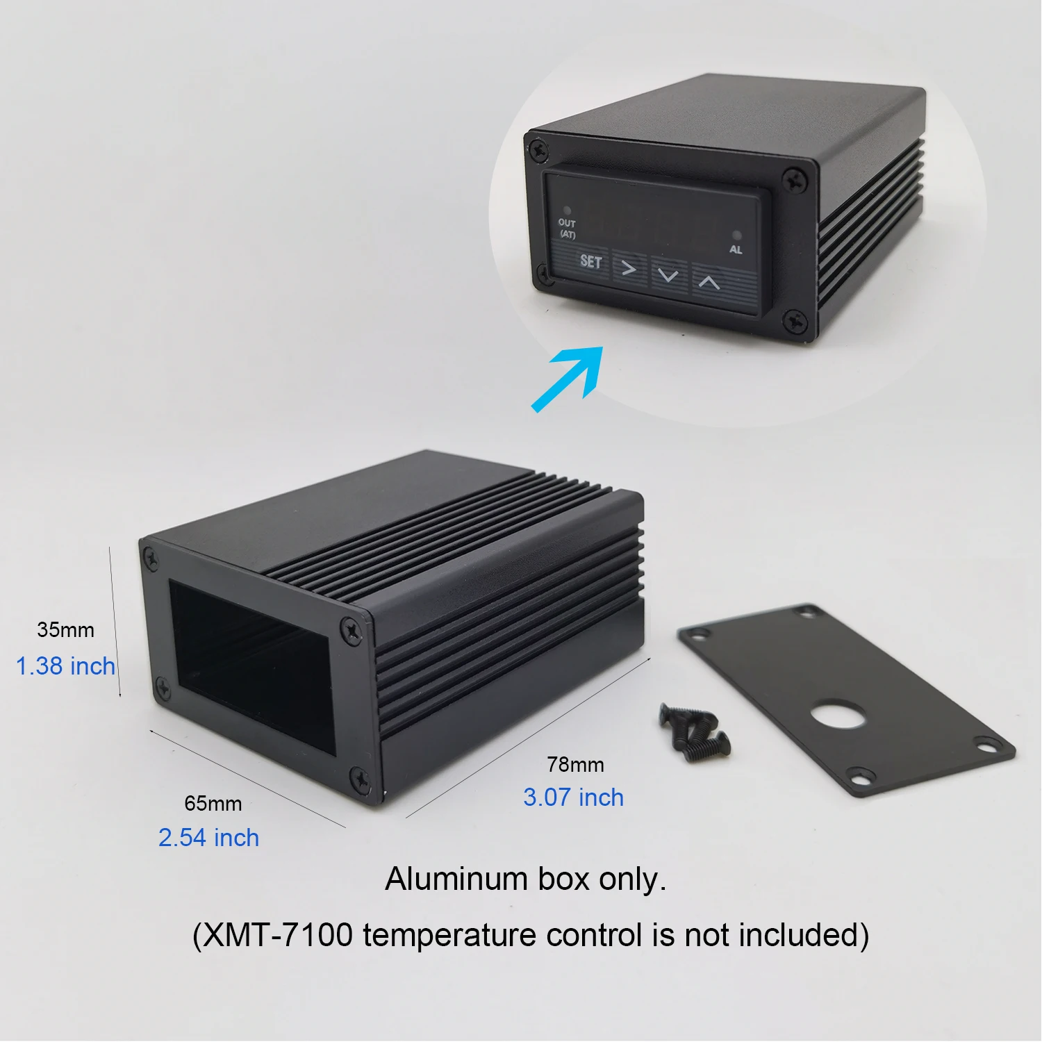 صندوق ألومنيوم صندوق تصاعد XMT-7100 وحدة تحكم في درجة الحرارة PID